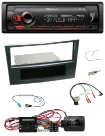 Pioneer Lenkrad USB DAB Bluetooth Autoradio für Opel Corsa D Schwarz 09-14
