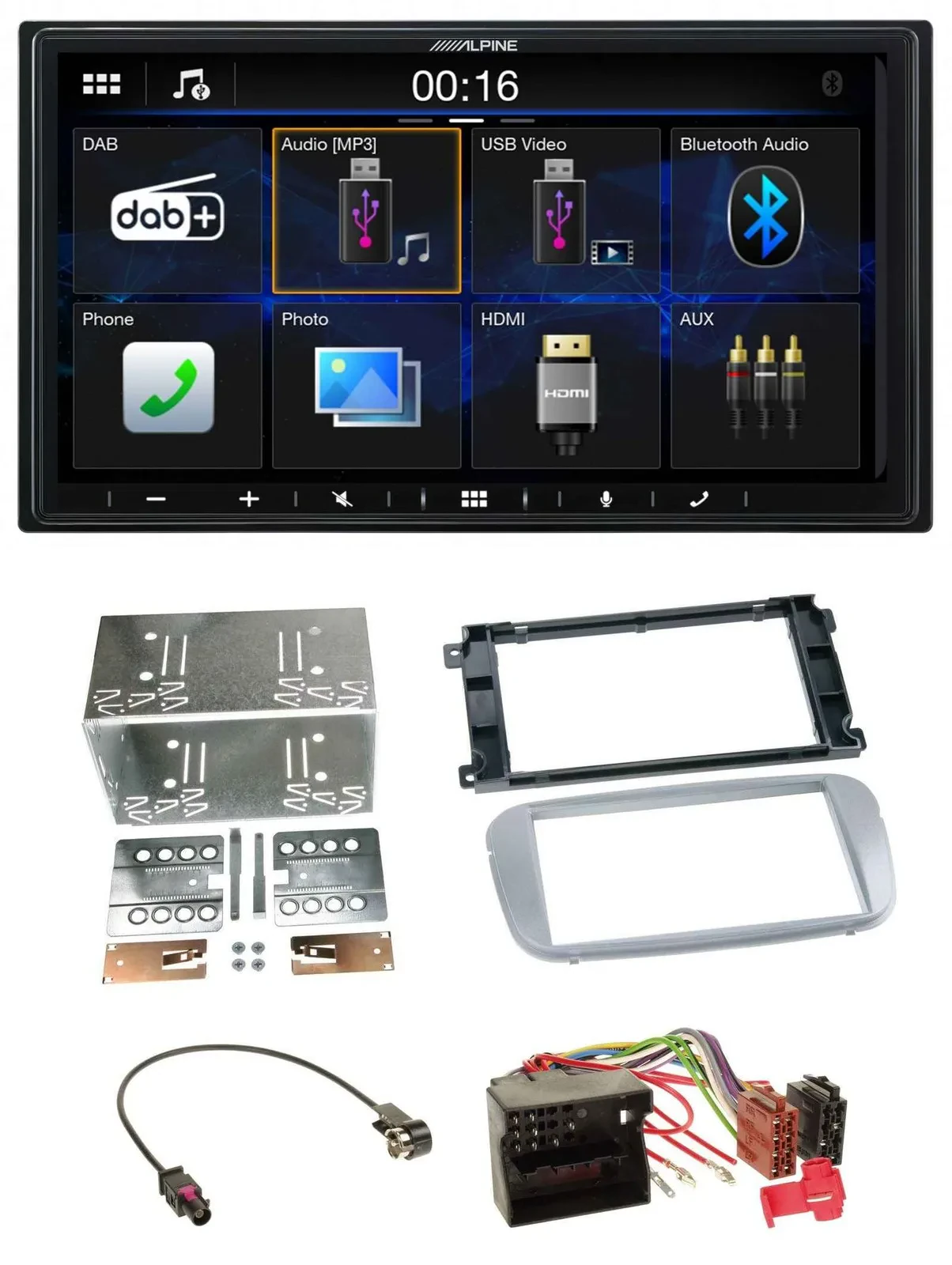 Автомагнитола Alpine 2 DIN, Bluetooth, DAB, USB, MP3 для Ford Mondeo 2007–2014 и S-Max