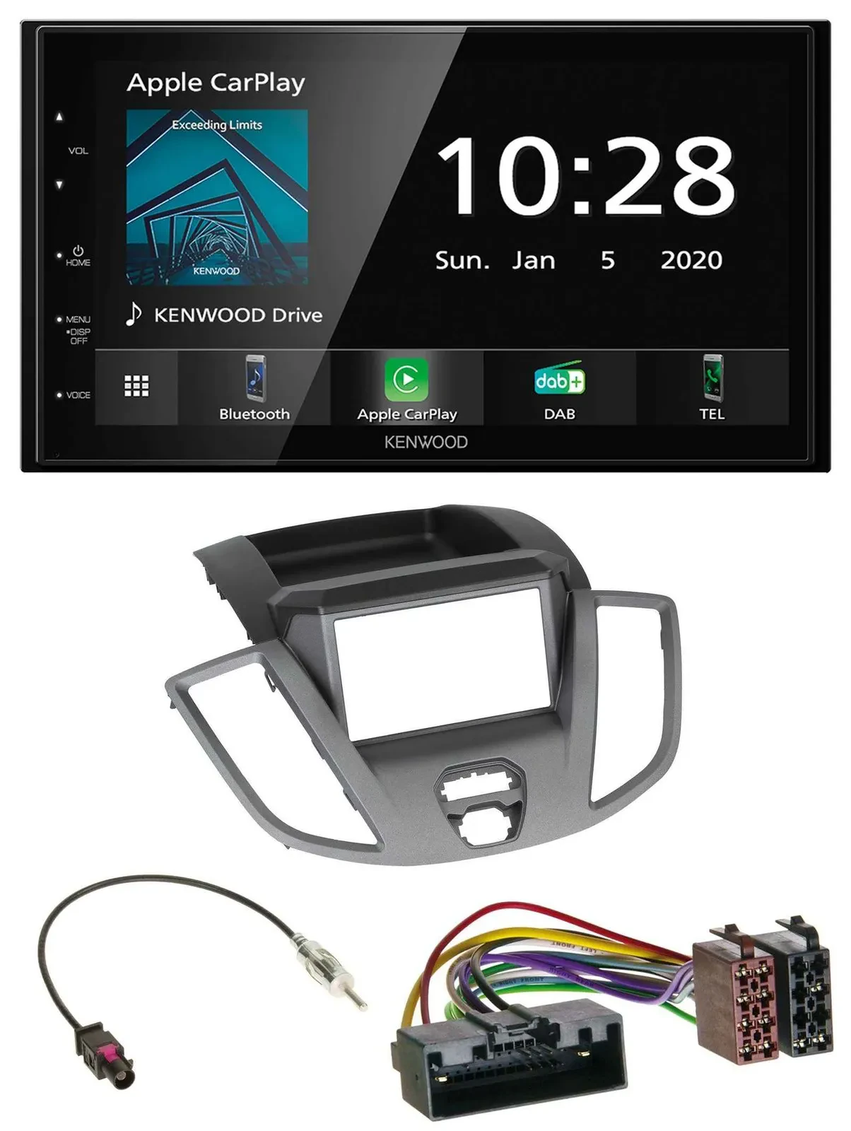 Kenwood Bluetooth MP3 DAB USB 2DIN Autoradio für Ford Transit V363 2014-2018