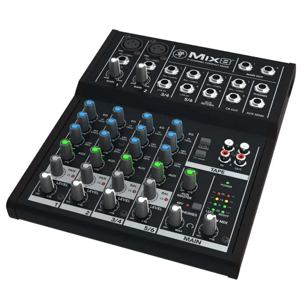 MackieMix8-8-Channel Compact Mixer - OG BOX damaged