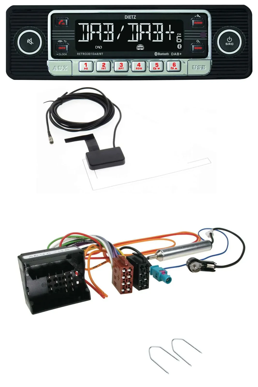 Dietz DAB Bluetooth USB MP3 Autoradio für Peugeot Expert ab 2016 Traveller ab 20