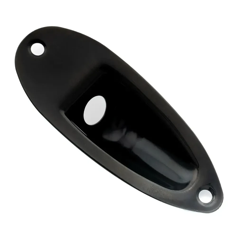 MX2640BK Накладка выходного разъема гитары Strat, черная, Musiclily