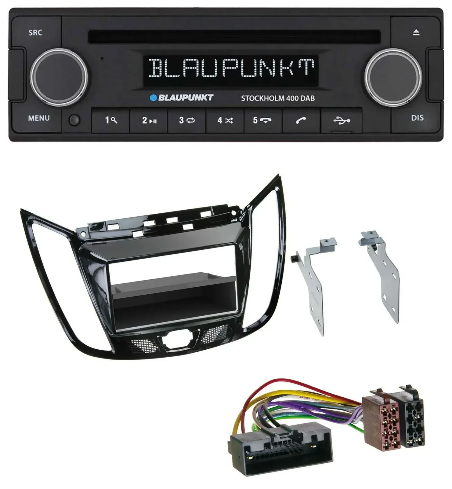 Blaupunkt MP3 Bluetooth DAB CD USB Autoradio für Ford C-Max Kuga Klavierlack sch