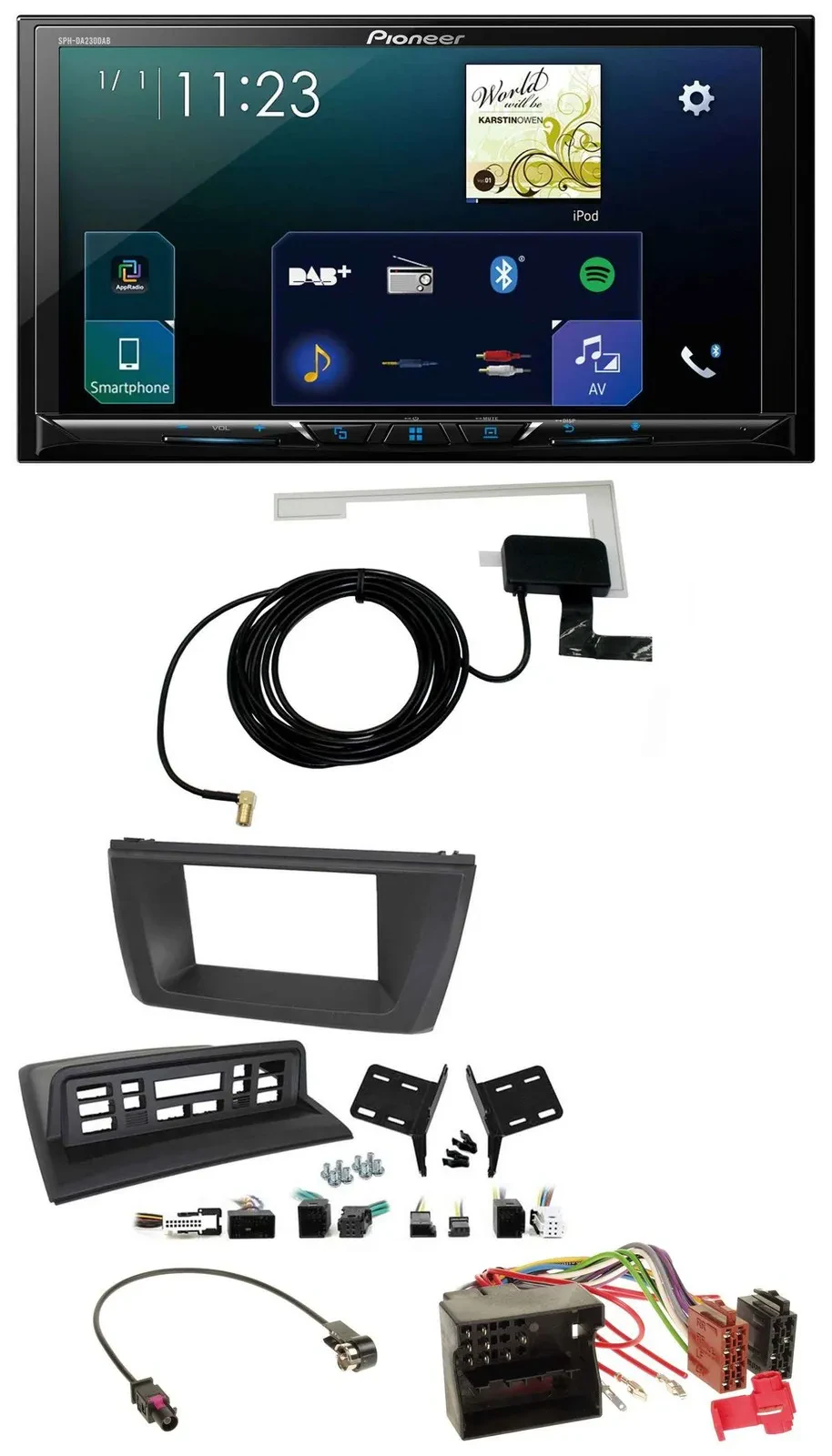 Автомагнитола для BMW X3 E83 (2004–2010) Pioneer 2DIN, DAB, USB, MP3, Bluetooth