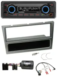Blaupunkt MP3 Bluetooth USB Lenkrad Autoradio für Opel Corsa C 00-04 aluminium