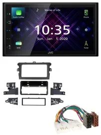 JVC DAB 2DIN MP3 Bluetooth USB Autoradio für Toyota Corolla 2009-2013 silber