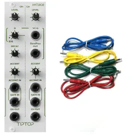 Tiptop Audio HATS808 TR808 Hi-Hats Drum Generator w/ 4 Cables
