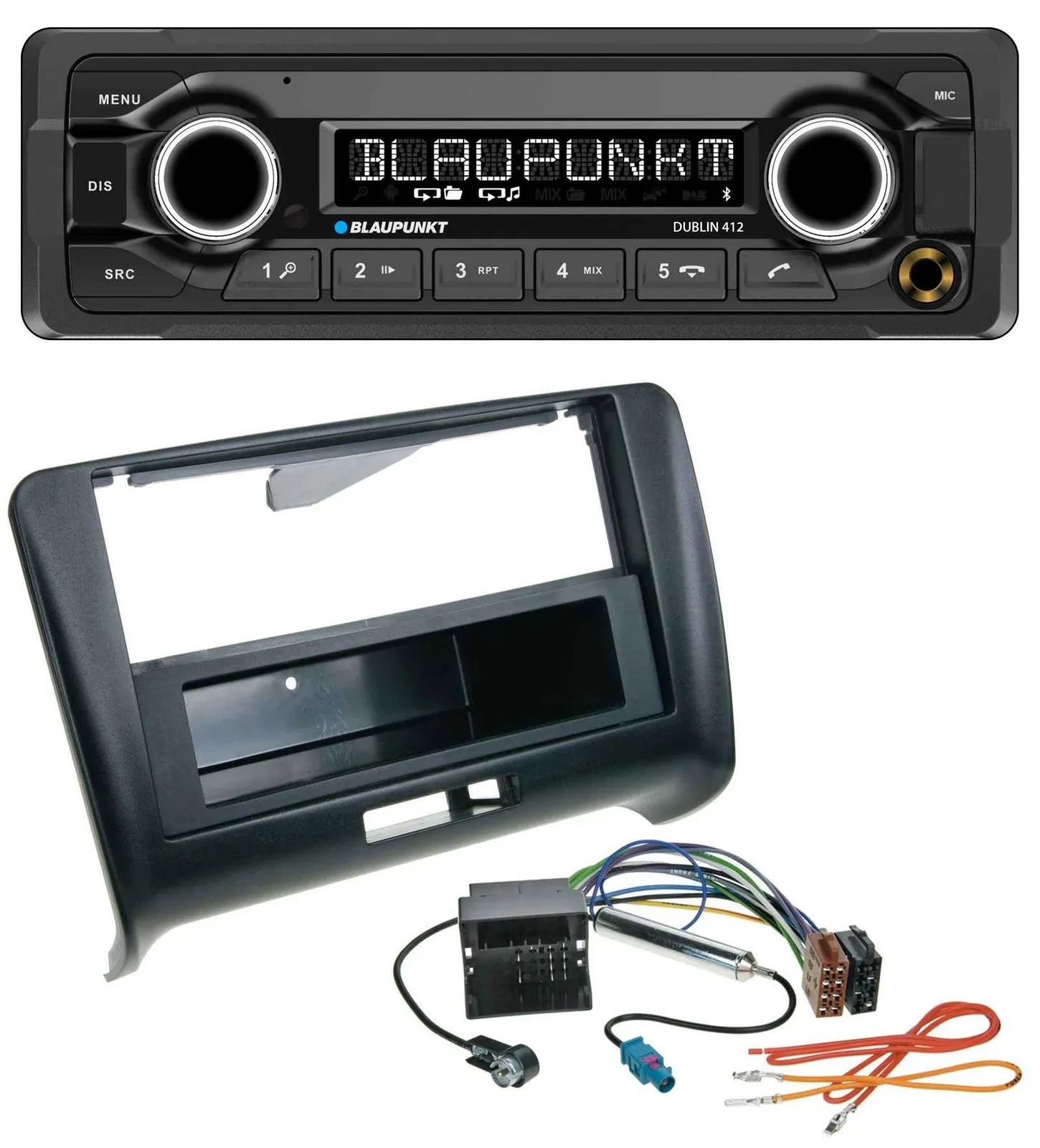 Blaupunkt MP3 Bluetooth USB AUX Autoradio für Audi TT (2006-2014) - Quadlock