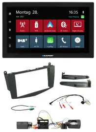 Blaupunkt Lenkrad Bluetooth DAB 2DIN USB Autoradio für Mercedes C W204 Aktivsyst