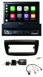 Автомагнитола Pioneer DVD, Bluetooth, DAB, USB для Fiat Doblo 2012–2015, черная