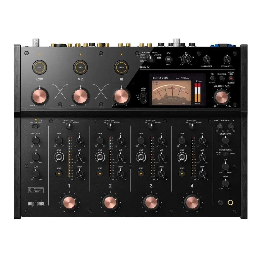 AlphaTheta Euphonia Professional 4-channel Rotary Mixer for Studio Gear