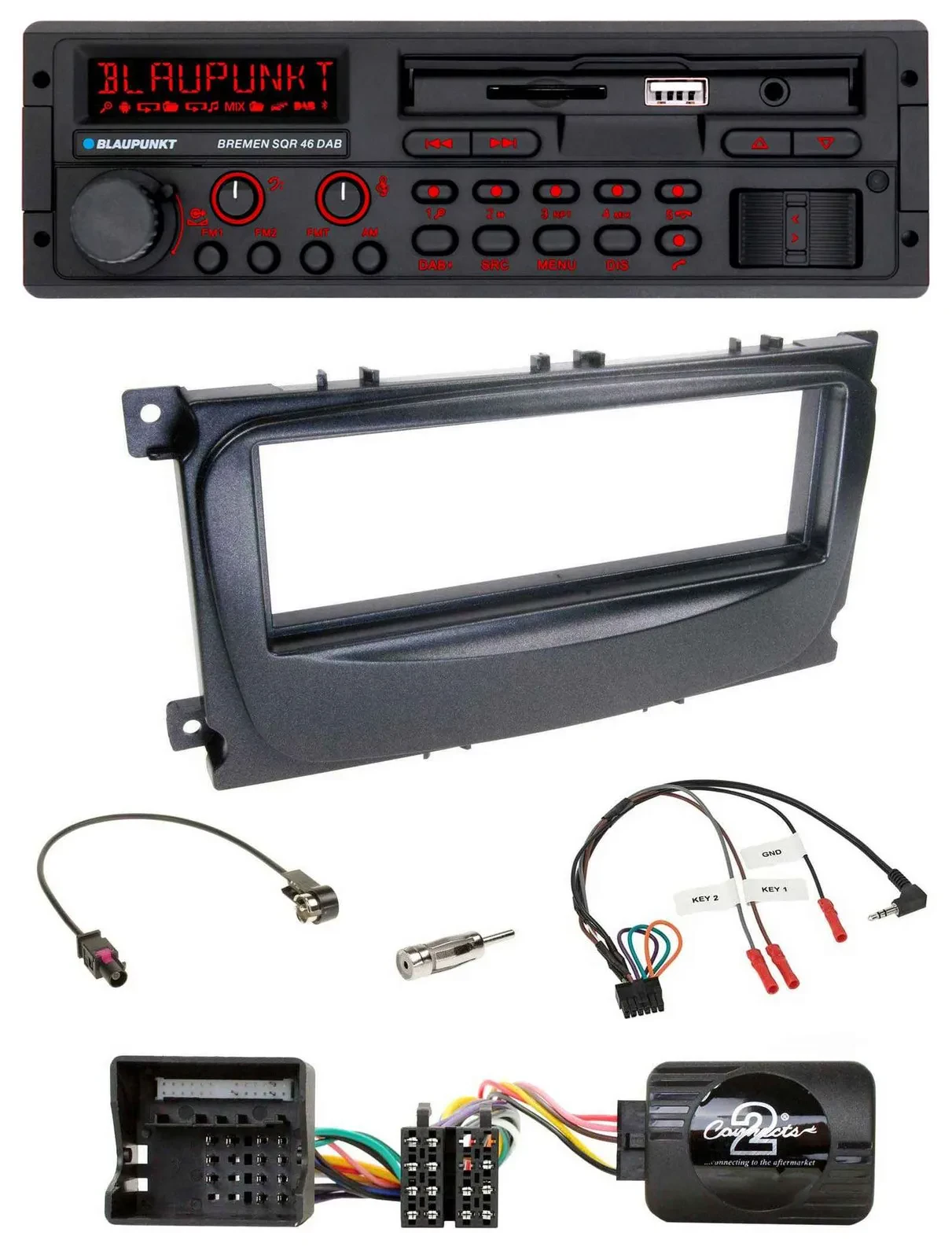 Blaupunkt SD Lenkrad USB Bluetooth DAB Autoradio für Ford S-Max Mondeo 07-14 sch