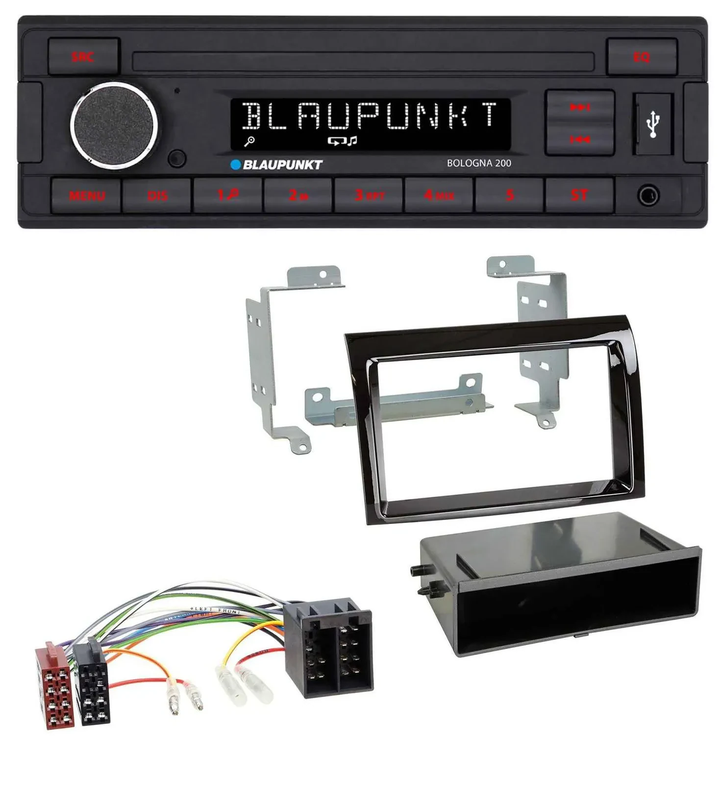 Blaupunkt MP3 AUX USB 1DIN Autoradio für Fiat Ducato (06-10) - piano