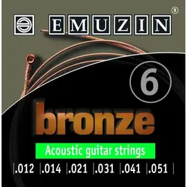 Струны для акустической гитары Emuzin Bronze 6A154 12-51