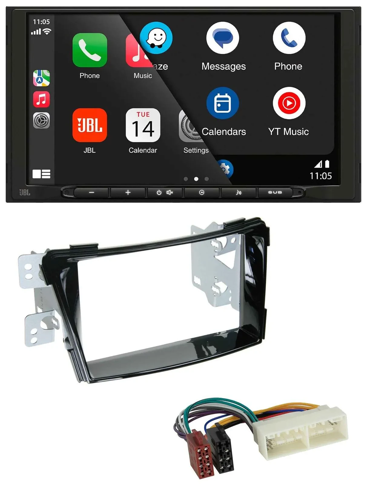 JBL MP3 DAB Bluetooth USB 2DIN Autoradio für Hyundai i40 ab 2016 Typ VF Klavierl