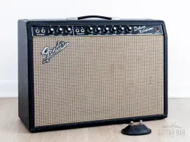 1967 Fender Deluxe Reverb Black Panel Vintage Tube Amp w/ Oxford 12K5, Ftsw