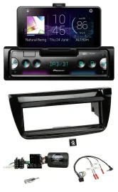 Автомагнитола Pioneer USB Bluetooth DAB для Fiat Doblo 2012–2015, поддержка управления на руле, цвет Piano Black