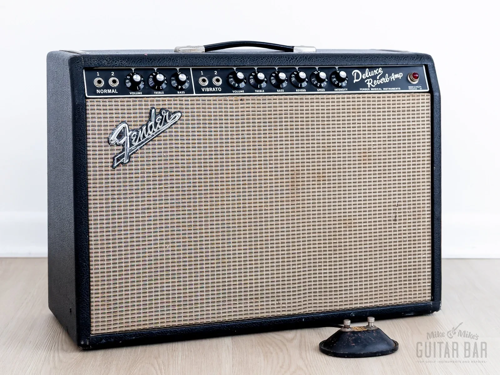 1967 Fender Deluxe Reverb Black Panel Vintage Tube Amp w/ Oxford 12K5, Ftsw