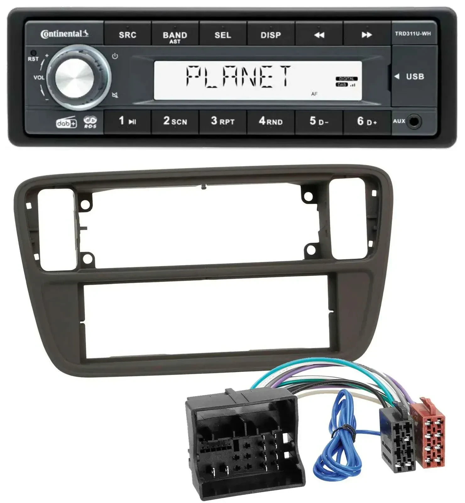 Continental MP3 AUX USB DAB 1DIN Autoradio für Seat Mii (ab 2011)