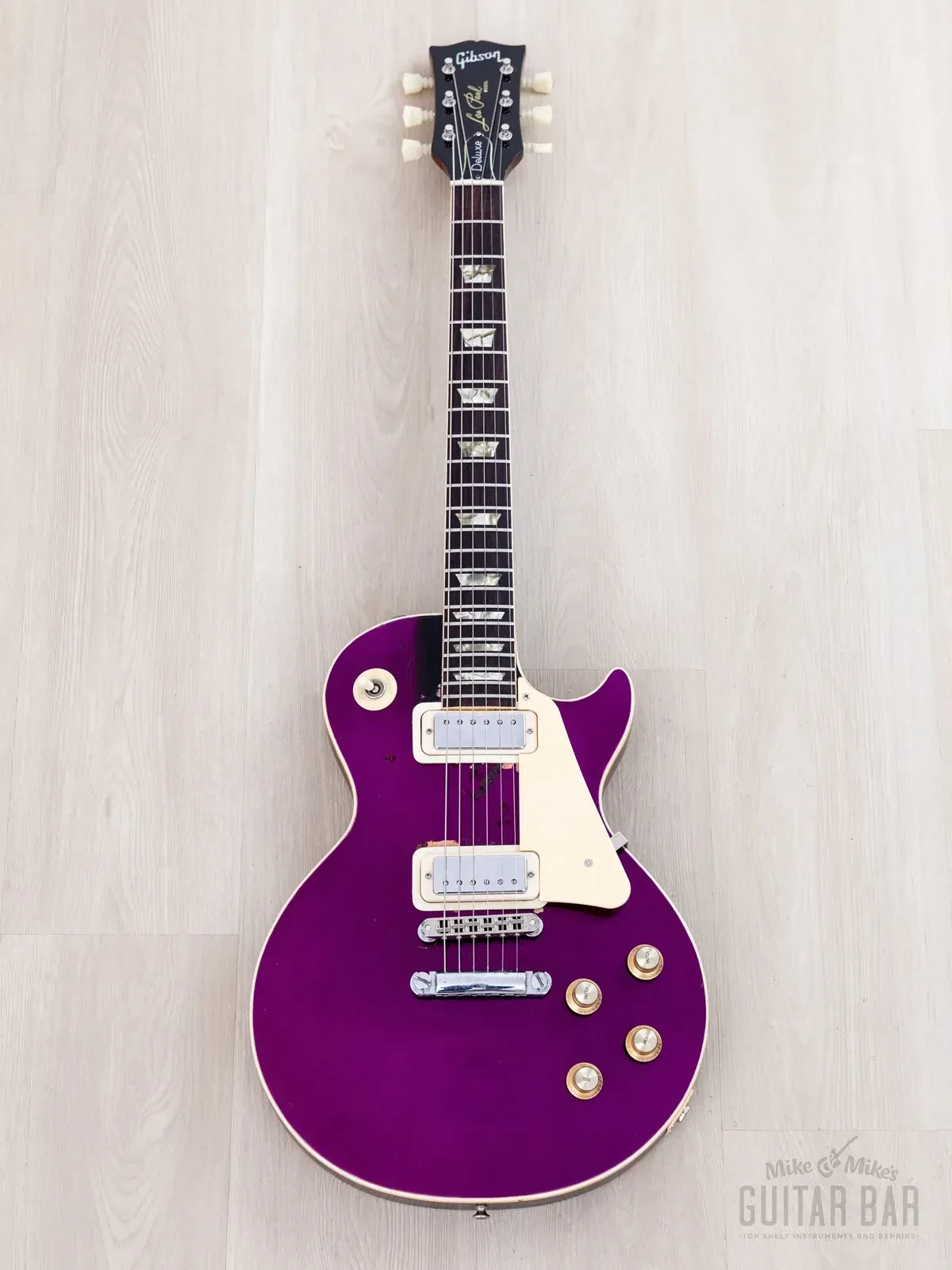 Электрогитара Gibson Les Paul Deluxe HH Purple Metallic w/case USA 1979