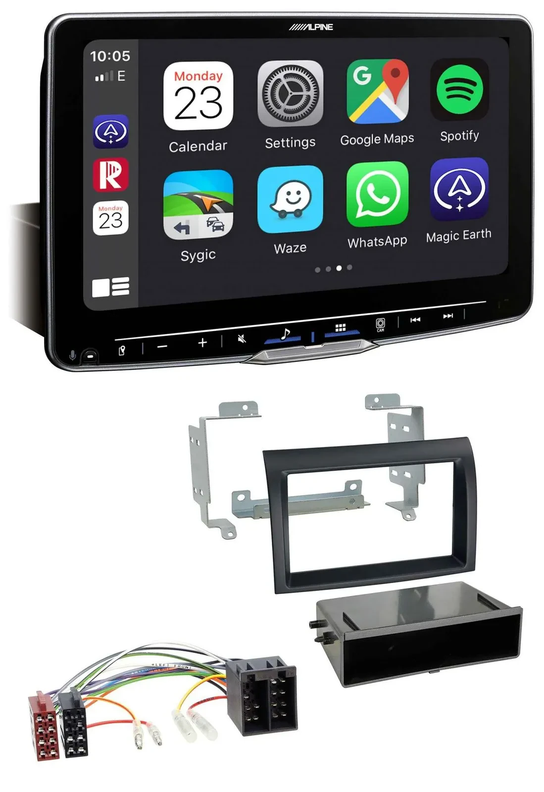 Alpine Bluetooth MP3 USB DAB Autoradio für Citroen Jumper Fiat Ducato 06-11 schw