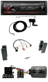 Автомагнитола Pioneer DAB, USB, Bluetooth, совместима с кнопками на руле, для Seat Leon 2002–2006 и Toledo с 2002 года