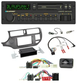 Blaupunkt USB DAB Bluetooth Lenkrad Autoradio für Kia Rio UB 2011-2015 anthrazit