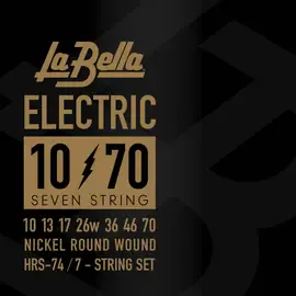 Струны для 7-струнной электрогитары La Bella HRS-74 Nickel Electric 10-70