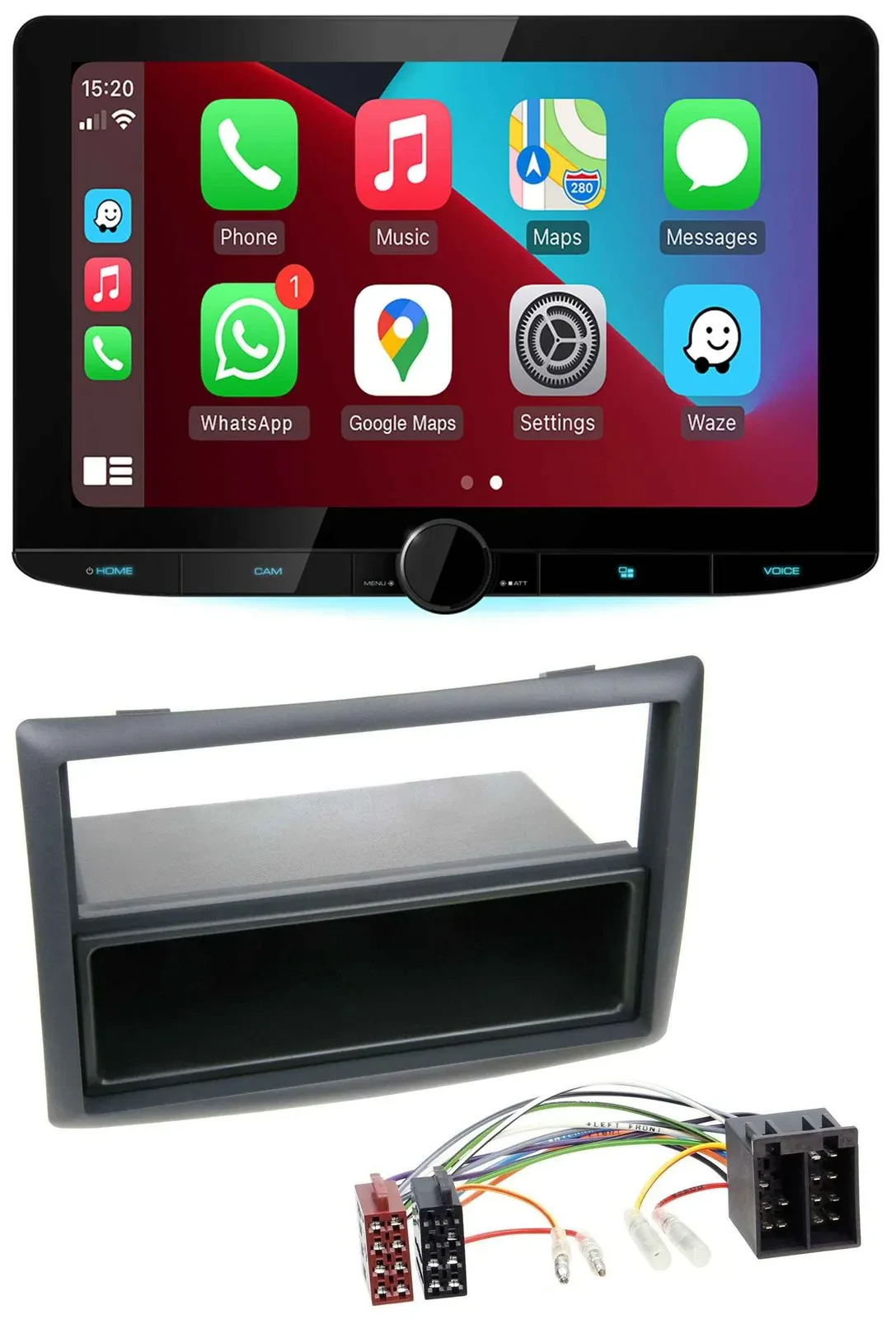 Kenwood MP3 USB DAB Bluetooth Autoradio für Renault Megane Scenic ab 07 schwarz