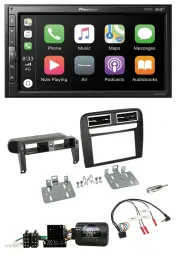 Автомагнитола Pioneer 2-DIN DAB Bluetooth USB для Fiat Grande Punto (2006–2009), черная