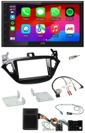 Автомагнитола для Opel Adam/Corsa E JVC 2DIN, DAB, Bluetooth, USB, поддержка управления с руля