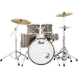 Pearl Roadshow 5-Piece Drum Set w/Hardware and SABIAN PX Cymbals Bronze Metallic