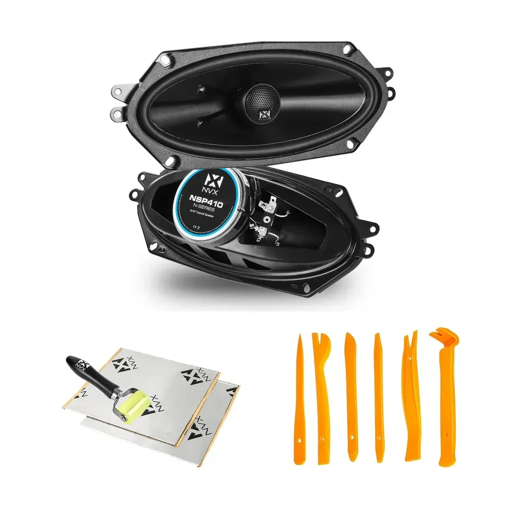 Автомобильная акустика NVX NSP410 4"x10" коаксиальная, 160W RMS (набор, с аксессуарами)