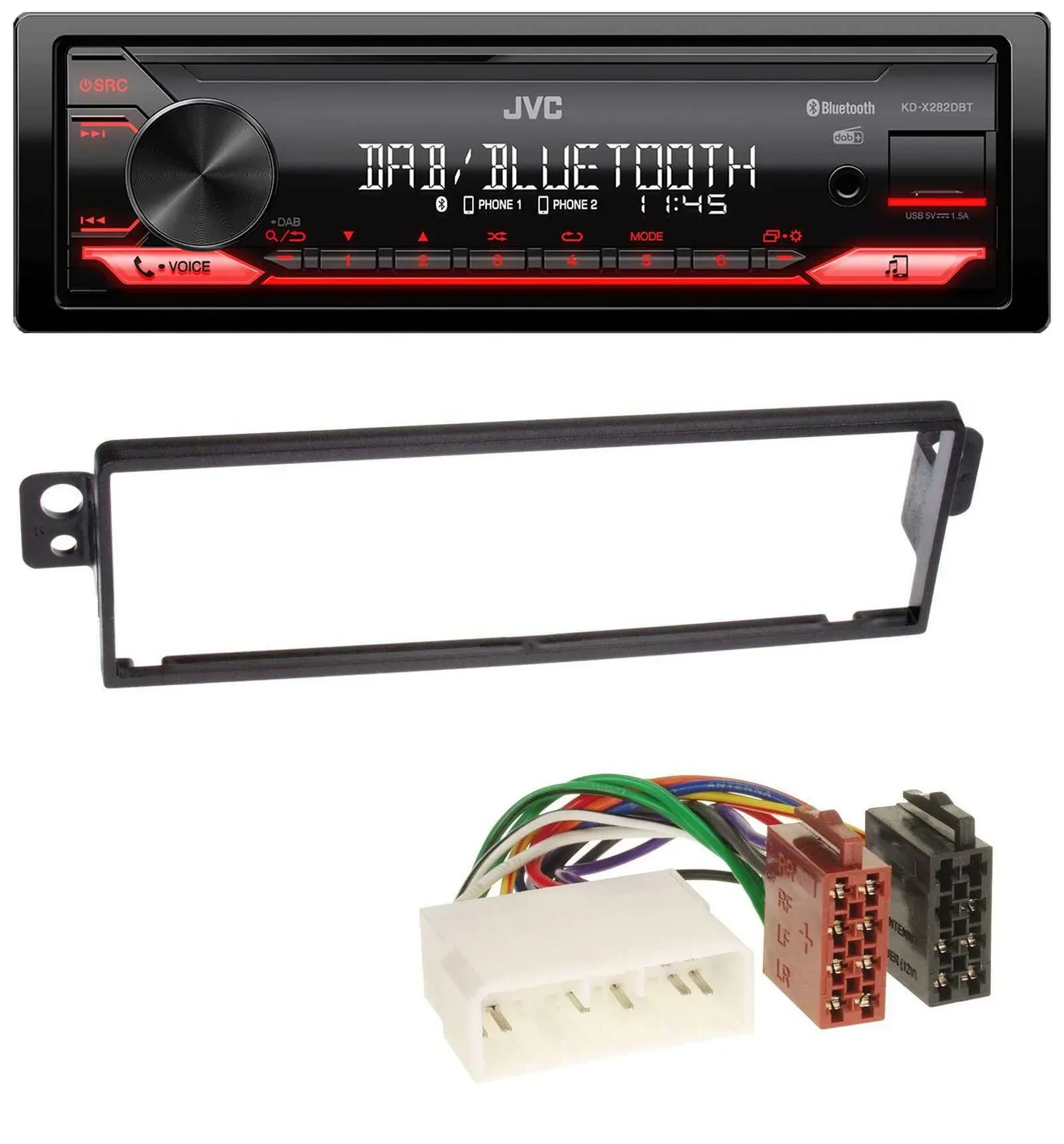 JVC Bluetooth USB DAB MP3 Autoradio für Chevrolet Kalos KLAS 2004-2007