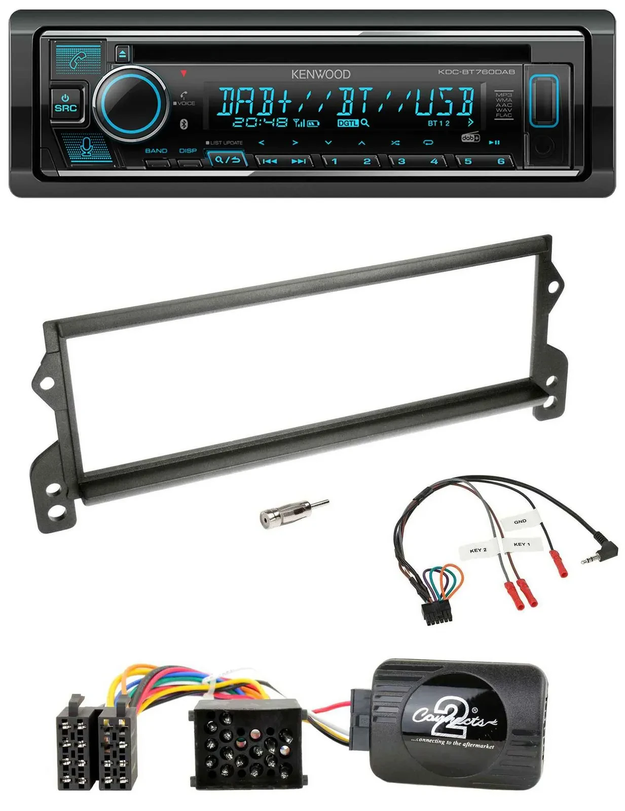 Kenwood Lenkrad Bluetooth DAB USB CD Autoradio für Mini (2001-2002)
