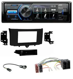 JVC Bluetooth MP3 USB DAB Autoradio für Smart ForTwo (2010-2015)