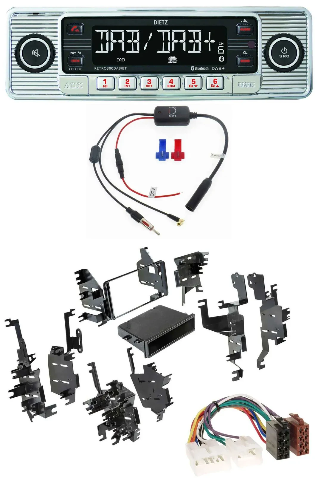 Dietz DAB USB MP3 Bluetooth Autoradio für Toyota RAV-4 Celica MR2 Spyder bis 05