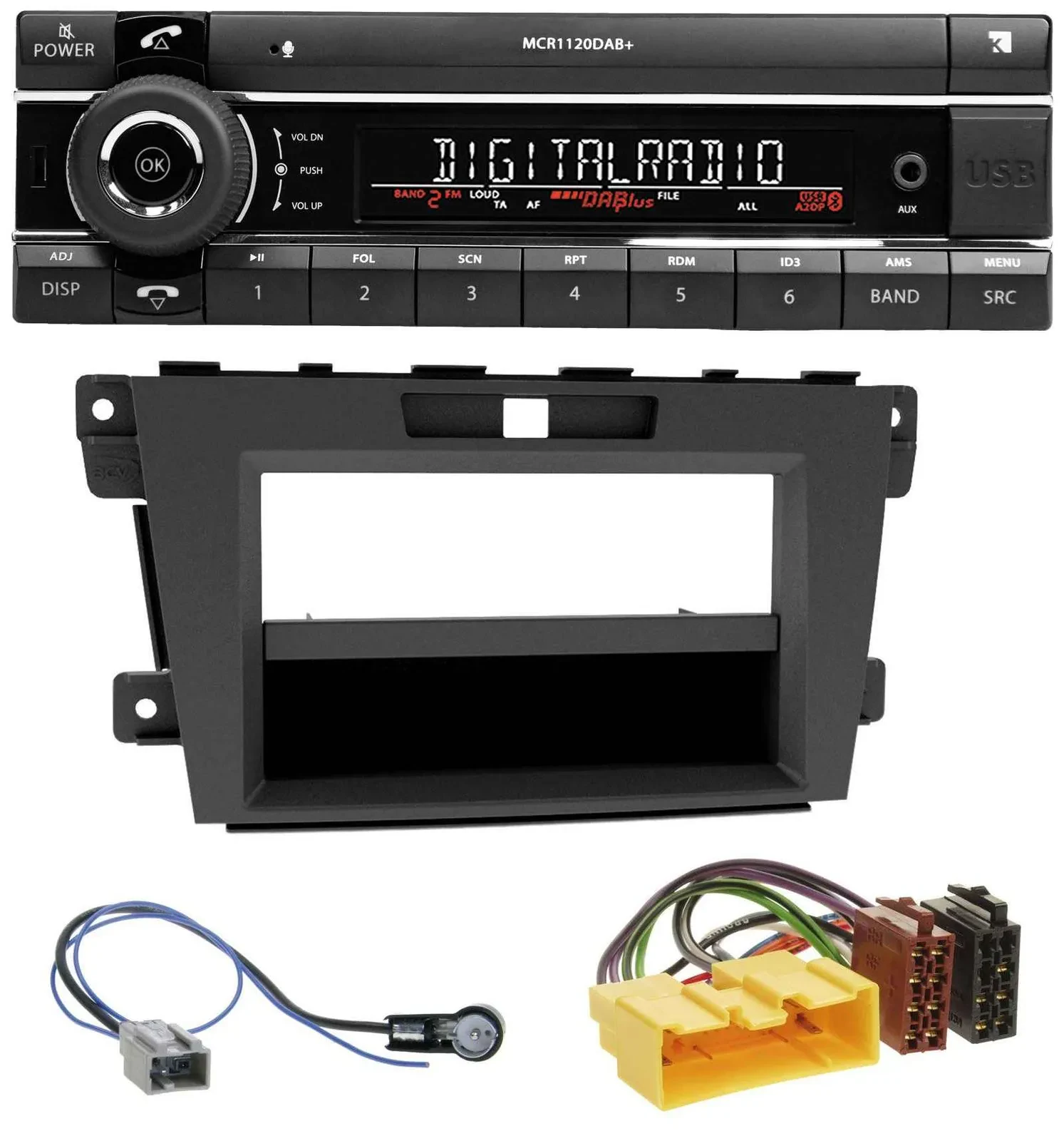 Kienzle Bluetooth MP3 USB DAB Autoradio für Mazda CX-7 (2009-2013)