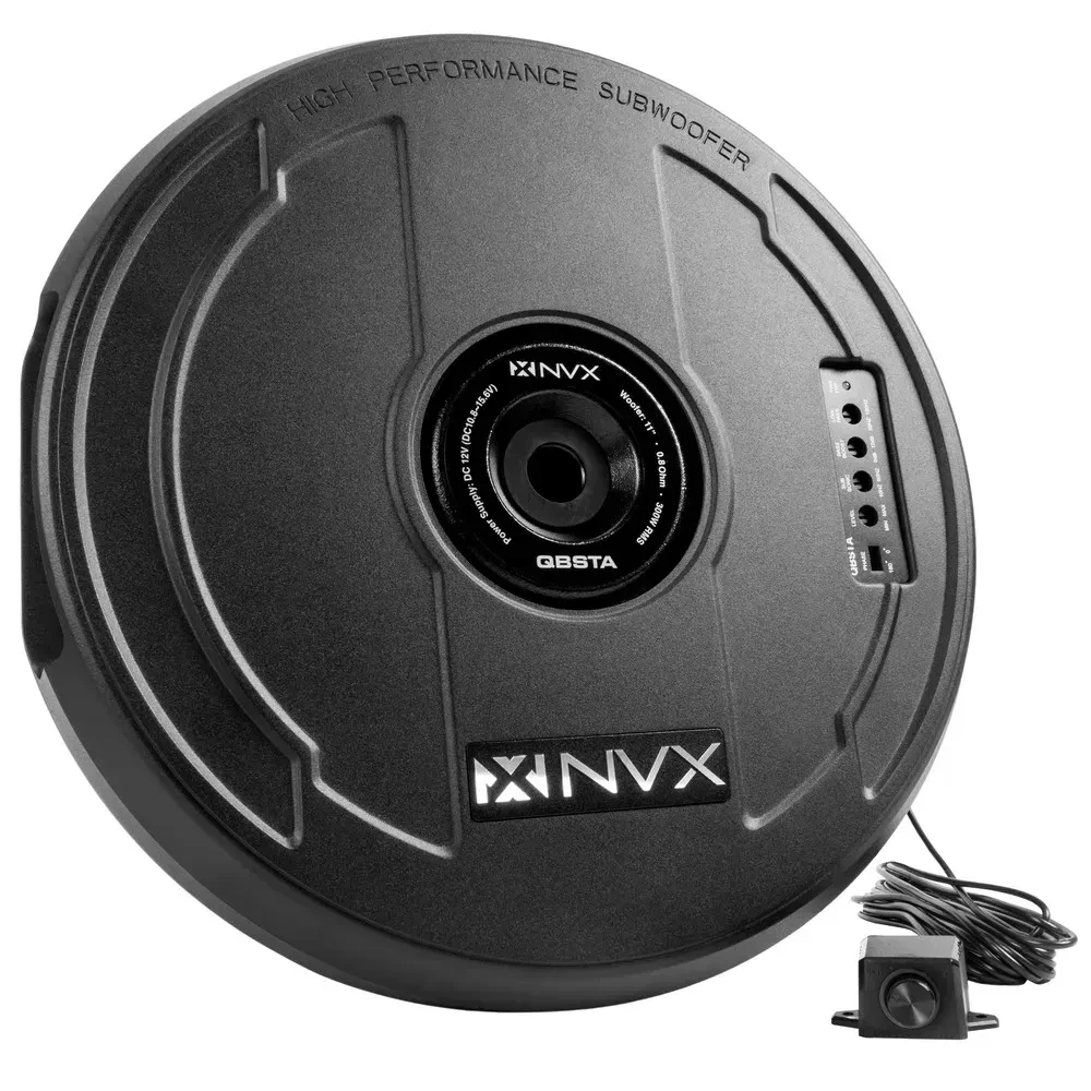 Сабвуфер активный для автомобиля NVX QBSTA 11" 300W RMS для ниши запасного колеса