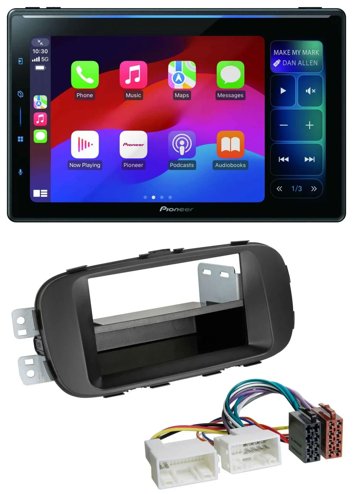 Pioneer Bluetooth DAB MP3 USB Autoradio für Kia Soul (PS ab 2014) schwarz