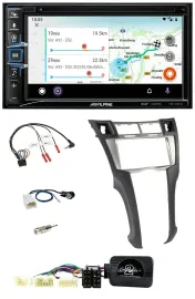 Автомагнитола для Toyota Yaris 2006–2011 Alpine 2 DIN, Bluetooth, USB, DAB, TMC, поддержка кнопок на руле, навигация