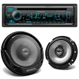 Kenwood KDC-BT782HD Single-DIN CD Multimedia Receiver + 6.5" Coaxial Speakers