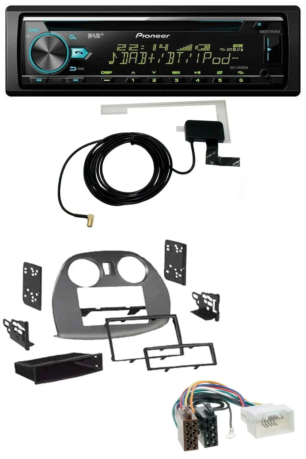 Pioneer MP3 AUX CD USB DAB Autoradio für Mitsubishi Eclipse 4G 2005-2012