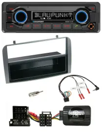 Автомагнитола для Alfa Romeo 147/GT Blaupunkt Bluetooth, USB, MP3, антрацит, с нишей