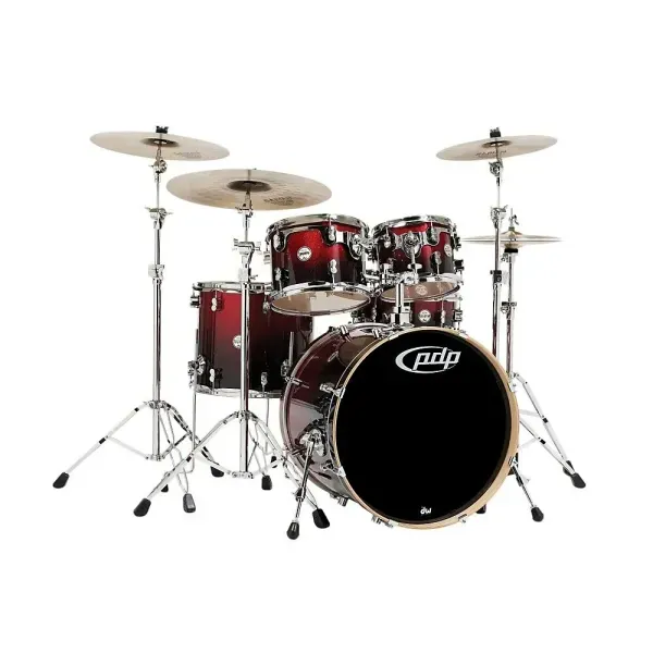 PDP by DW Concept Maple by DW 5-Piece Shell Pack Red To Black Fade