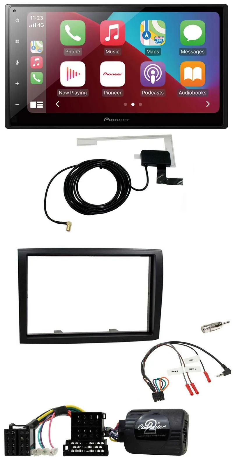 Pioneer USB Bluetooth DAB Lenkrad 2DIN Autoradio für Citroen Jumper Peugeot Boxe