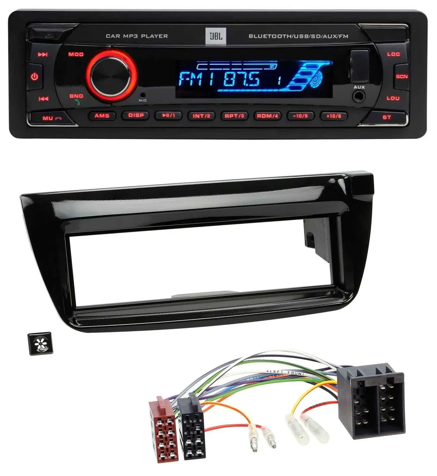 JBL AUX MP3 USB Bluetooth SD Autoradio für Opel Combo ab 11 Fiat Doblo 12-15