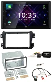 JVC DAB 2DIN Lenkrad Bluetooth USB Autoradio für Opel Agila B Suzuki Splash 2008