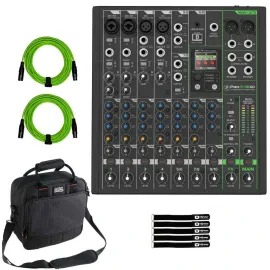 Mackie ProFX10 GO 10-Channel Battery-Powered Analog Mixer with Bag