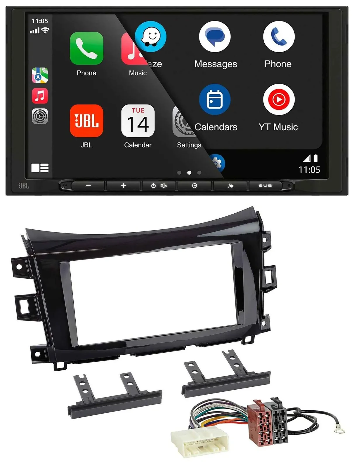 JBL USB 2DIN MP3 Bluetooth AUX Autoradio für Nissan Navara (ab 16)